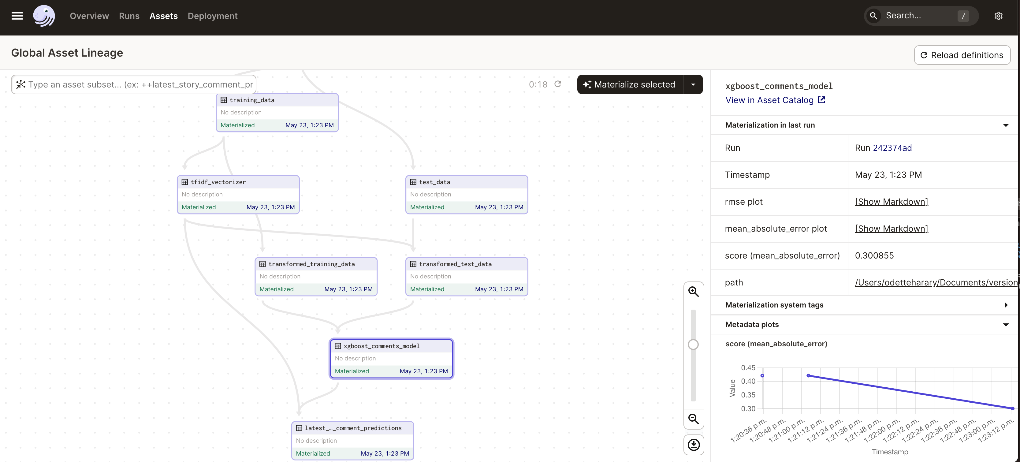 Managing ML in the UI